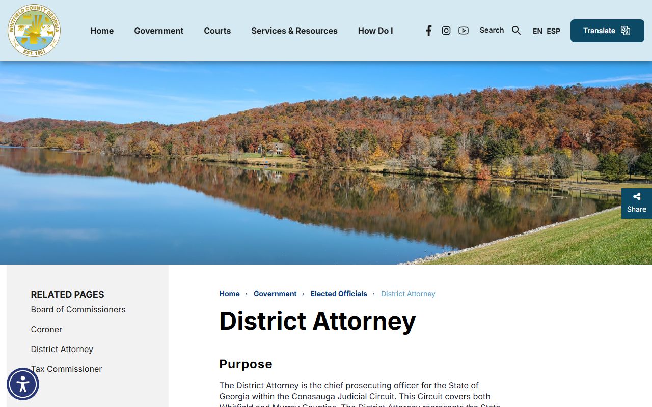 Whitfield County Clerk of Superior Court District Attorney records context