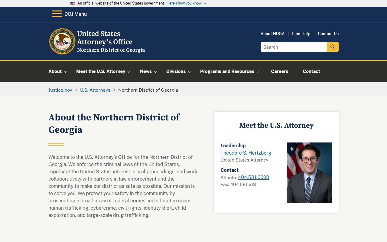 Whitfield County arrest records and court charges U.S. Attorney Northern District of Georgia