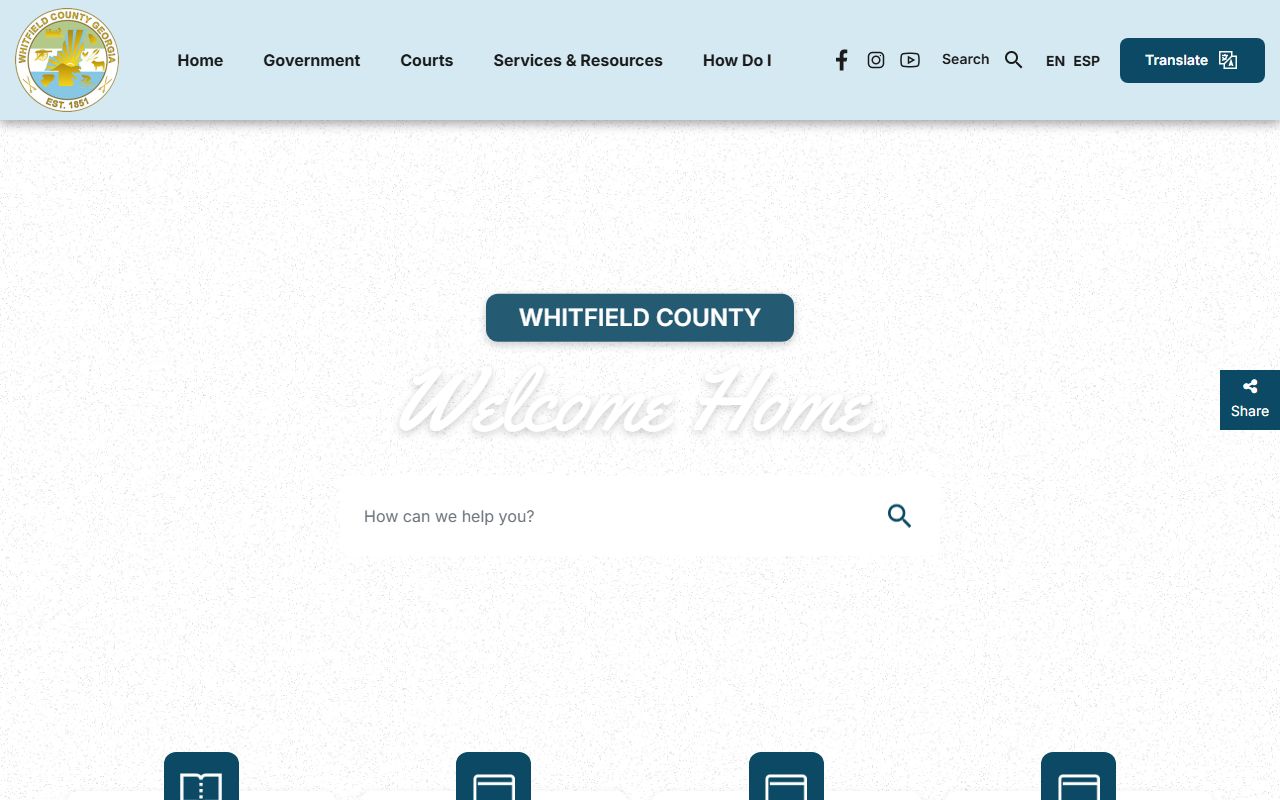 Whitfield County court records official county homepage