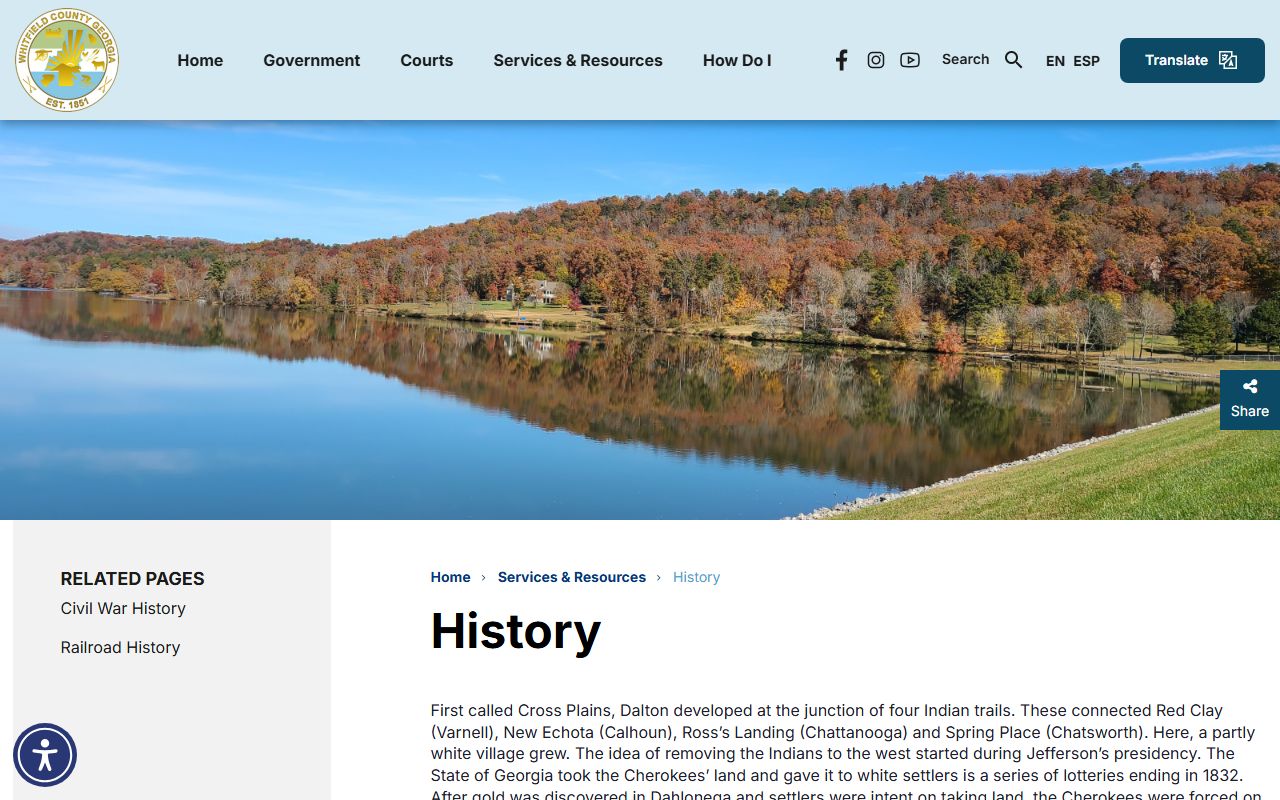 Whitfield County court records county history resources
